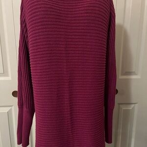 Rachel Zoe Magenta Knit Oversized Sweater